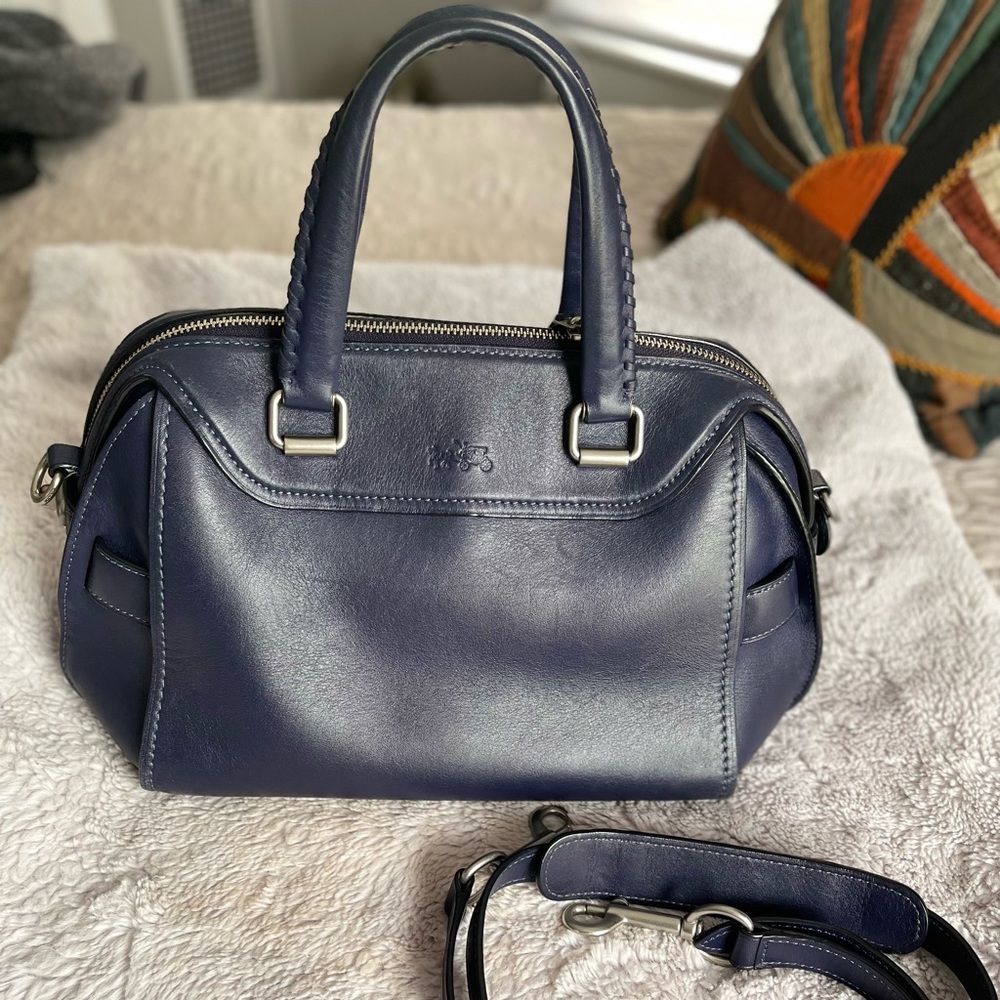 COACH Ace Satchel in Indigo